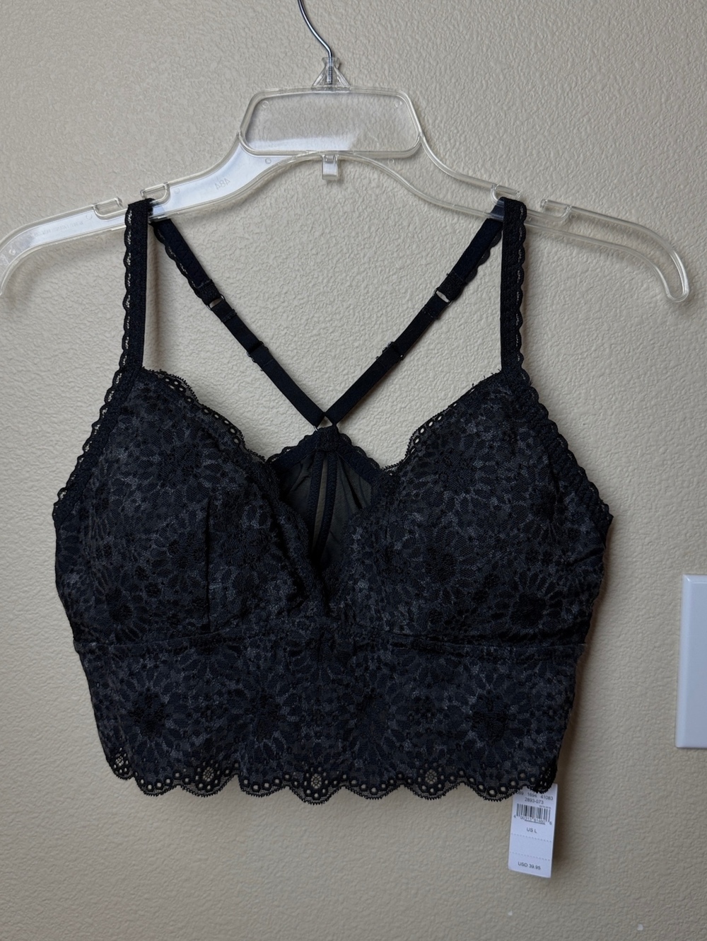 Aerie Lace Racerback Longline Bralette NWT